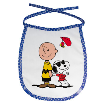 Snoopy & Joe, Σαλιάρα μωρού αλέκιαστη με κορδόνι Μπλε