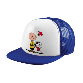Snoopy & Joe, Καπέλο Ενηλίκων Soft Trucker με Δίχτυ Blue/White (POLYESTER, ΕΝΗΛΙΚΩΝ, UNISEX, ONE SIZE)
