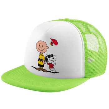 Snoopy & Joe, Καπέλο Ενηλίκων Soft Trucker με Δίχτυ ΠΡΑΣΙΝΟ/ΛΕΥΚΟ (POLYESTER, ΕΝΗΛΙΚΩΝ, ONE SIZE)