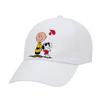 Snoopy & Joe, Καπέλο Ενηλίκων Baseball Λευκό 5-φύλλο (POLYESTER, ΕΝΗΛΙΚΩΝ, UNISEX, ONE SIZE)