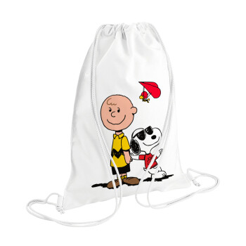 Snoopy & Joe, Backpack pouch GYMBAG white (28x40cm)