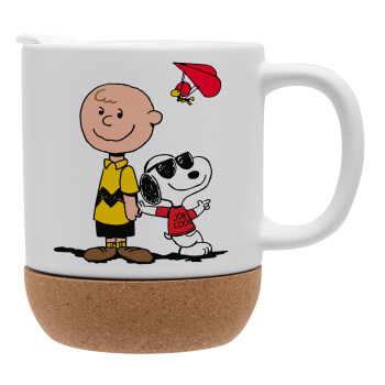 Snoopy & Joe, Ceramic coffee mug Cork (MAT), 330ml (1pcs)