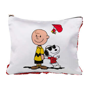 Snoopy & Joe, Red sequin cosmetic bag