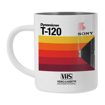 VHS sony dynamicron T-120, Mug Stainless steel double wall 450ml