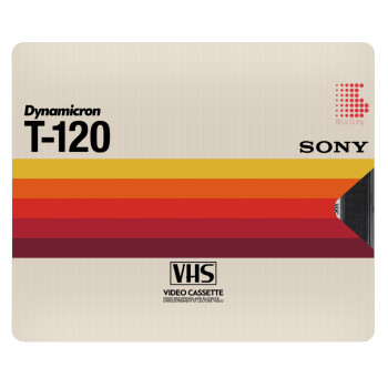 VHS sony dynamicron T-120, Mousepad rect 23x19cm