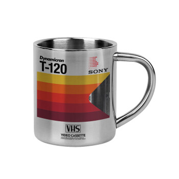 VHS sony dynamicron T-120, Mug Stainless steel double wall 300ml