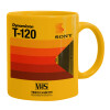 Ceramic coffee mug yellow, 330ml