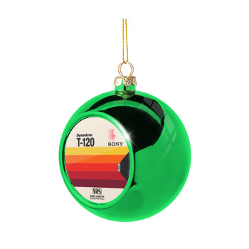 VHS sony dynamicron T-120, Χριστουγεννιάτικη μπάλα δένδρου Πράσινη 8cm