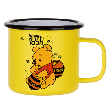 Winnie the Pooh, Metallic enamel MATT Yellow cup 360ml