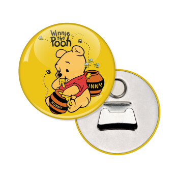 Winnie the Pooh, Μαγνητάκι και ανοιχτήρι μπύρας στρογγυλό διάστασης 5,9cm
