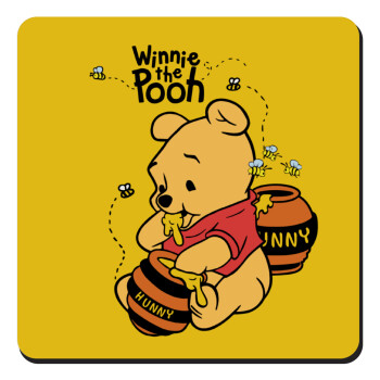 Winnie the Pooh, Τετράγωνο μαγνητάκι ξύλινο 9x9cm