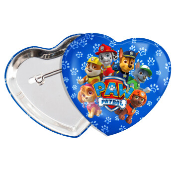 PAW patrol, τα κουτάβια, Κονκάρδα παραμάνα καρδιά (57x52mm)