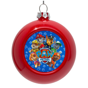 PAW patrol, Red Christmas tree ornament bauble 8cm