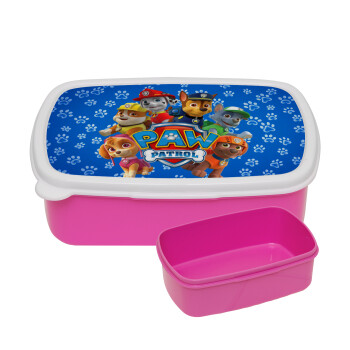 PAW patrol, ΡΟΖ παιδικό δοχείο φαγητού (lunchbox) πλαστικό (BPA-FREE) Lunch Βox M18 x Π13 x Υ6cm