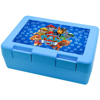 PAW patrol, Children's cookie container LIGHT BLUE 185x128x65mm (BPA free plastic)