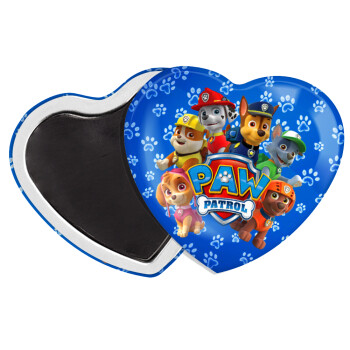 PAW patrol, τα κουτάβια, Μαγνητάκι καρδιά (57x52mm)