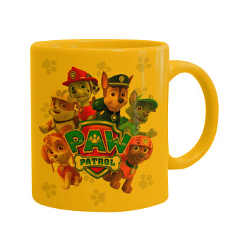 PAW patrol, Ceramic coffee mug yellow, 330ml (1pcs)