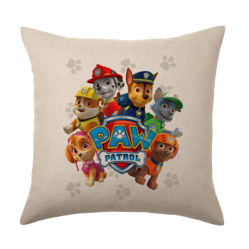 PAW patrol, Μαξιλάρι καναπέ ΛΙΝΟ 40x40cm περιέχεται το  γέμισμα