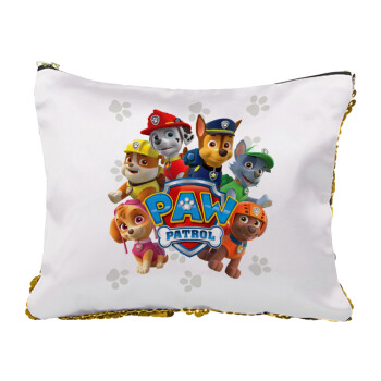 PAW patrol, Sequin Gold Pouch Cosmetic Bag