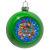 Green Christmas tree ornament bauble 8cm