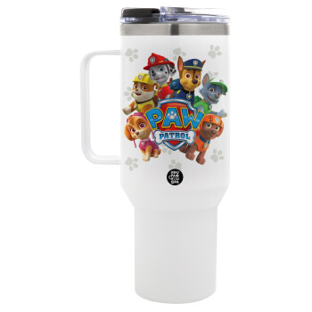 PAW patrol, τα κουτάβια, Mega Tumbler με καπάκι, διπλού τοιχώματος (θερμό) 1,2L