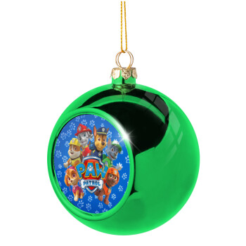 PAW patrol, Green Christmas tree ornament ball 8cm