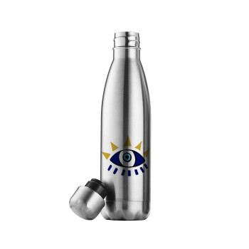 blue evil eye, Inox (Stainless steel) double-walled metal mug, 500ml