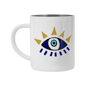 blue evil eye, Mug Stainless steel double wall 450ml