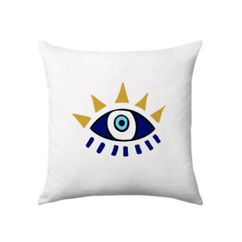 blue evil eye, Sofa cushion 40x40cm includes filling
