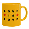 Ceramic coffee mug yellow