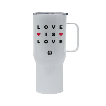 Love is Love, Mega Stainless steel Tumbler with lid, double wall 750L