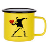 Metallic enamel MATT Yellow cup 360ml