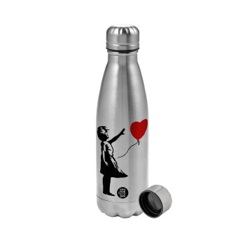 Banksy (Hope), Metallic water bottle, stainless steel, 750ml