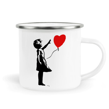 Banksy (Hope), Metallic enamel cup white 360ml