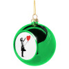 Green Christmas tree ornament ball 8cm