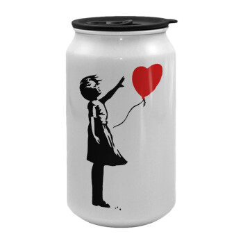 Banksy (Hope), Κούπα ταξιδιού μεταλλική με καπάκι (tin-can) 500ml