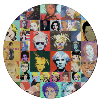 Warhol pop art, Επιφάνεια κοπής γυάλινη στρογγυλή (30cm)