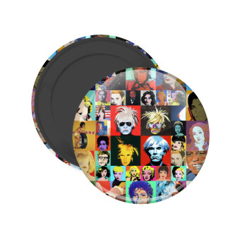 Warhol pop art, Μαγνητάκι ψυγείου στρογγυλό διάστασης 5cm