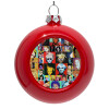 Red Christmas tree ornament bauble 8cm