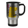 Stainless steel travel mug with lid, double wall 450ml