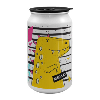 t-rex , Κούπα ταξιδιού μεταλλική με καπάκι (tin-can) 500ml