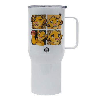 Simba, lion king, Mega Stainless steel Tumbler with lid, double wall 750L