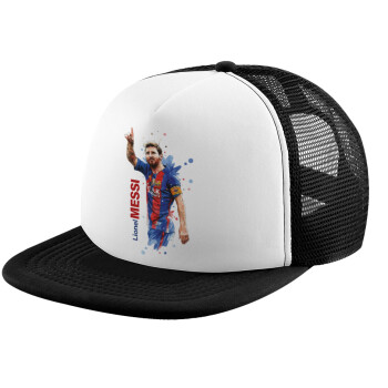 Lionel Messi, Καπέλο Ενηλίκων Soft Trucker με Δίχτυ Black/White (POLYESTER, ΕΝΗΛΙΚΩΝ, UNISEX, ONE SIZE)
