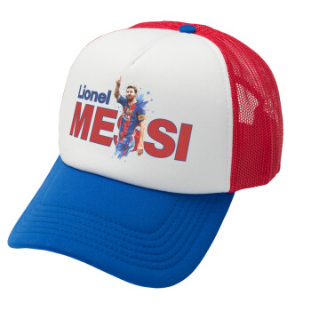 Λιονέλ Μέσι, Καπέλο Ενηλίκων Soft Trucker με Δίχτυ Red/Blue/White (POLYESTER, ΕΝΗΛΙΚΩΝ, UNISEX, ONE SIZE)