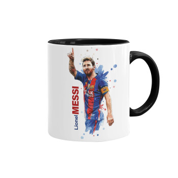 Lionel Messi, Mug colored black, ceramic, 330ml