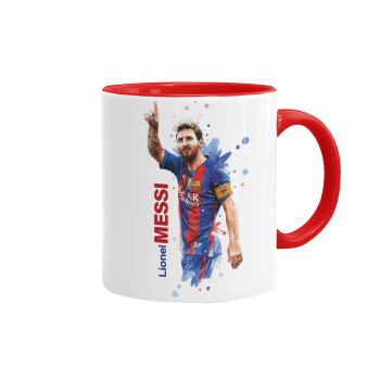 Lionel Messi, Mug colored red, ceramic, 330ml