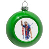 Green Christmas tree ornament bauble 8cm