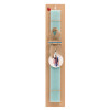 Easter Set, wooden keychain & aromatic flat Easter candle (30cm) (TURQUOISE)