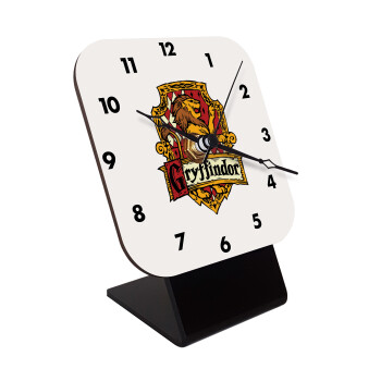 Gryffindor, Harry potter, Επιτραπέζιο ρολόι ξύλινο με δείκτες (10cm)