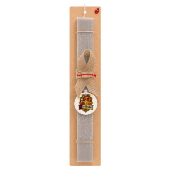 Gryffindor, Harry potter, Easter Set, wooden keychain & scented Easter candle flat (30cm) (GRAY)